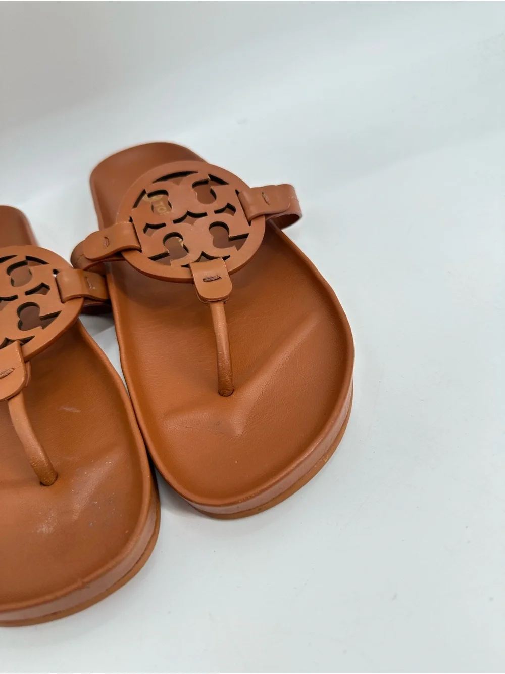 Tory Burch Miller Cloud Sandal in Cognac Brown 8.5